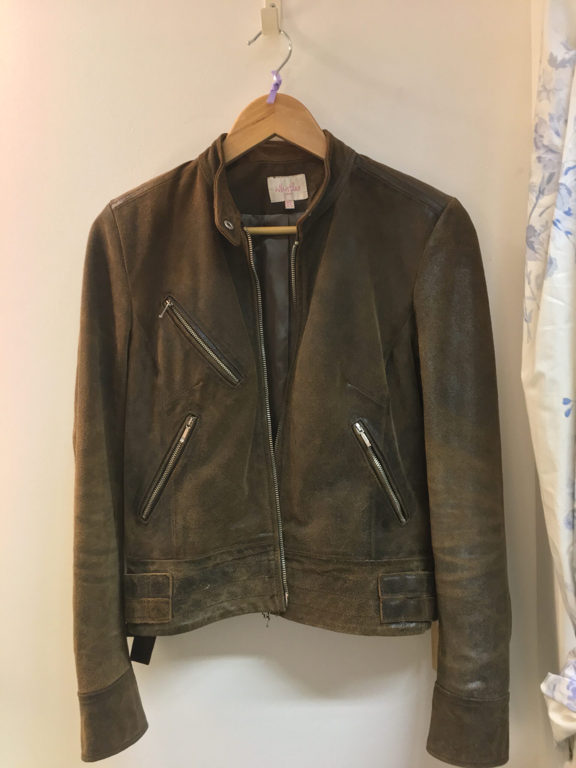 Whistles leather jacket | Flutterby's Boutique