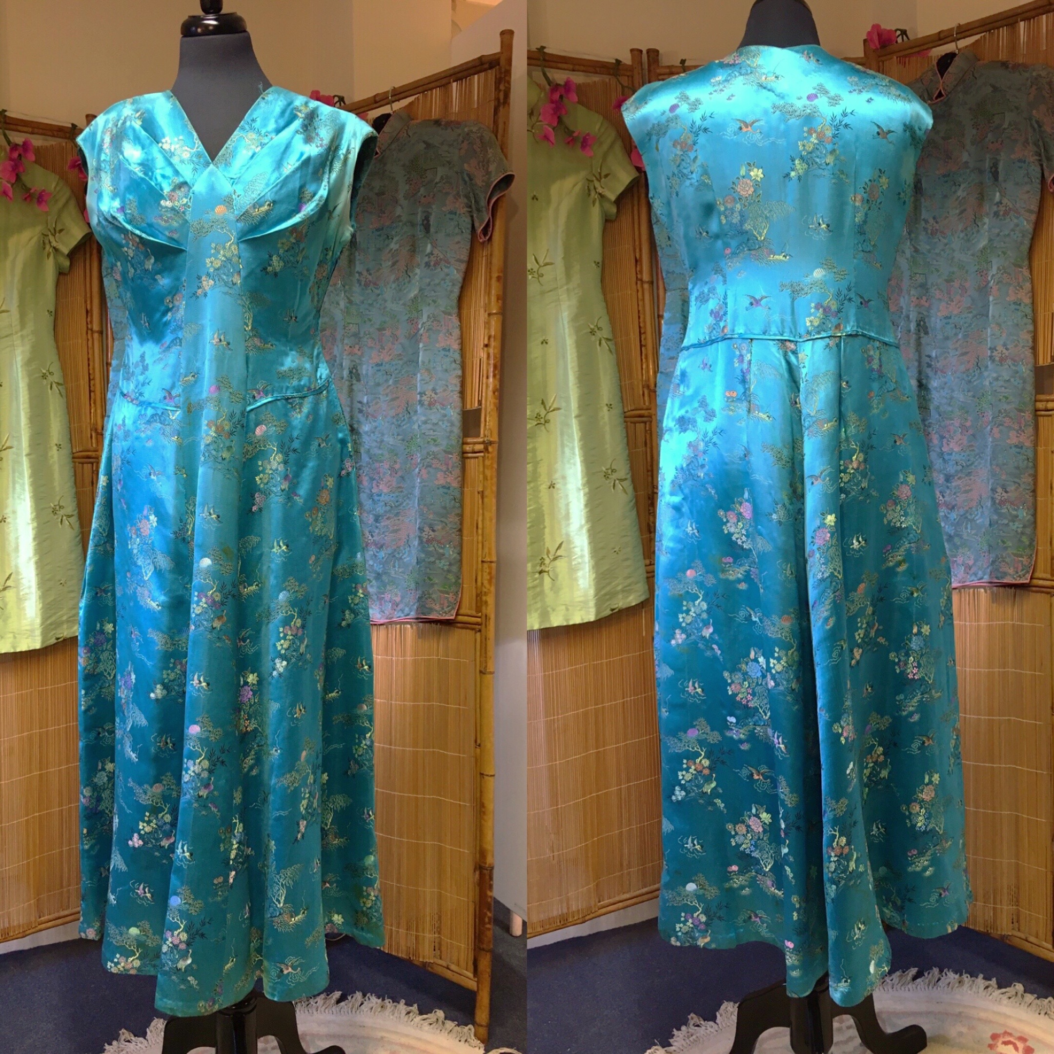 Vintage Chinese style cocktail dress | Flutterby's Boutique