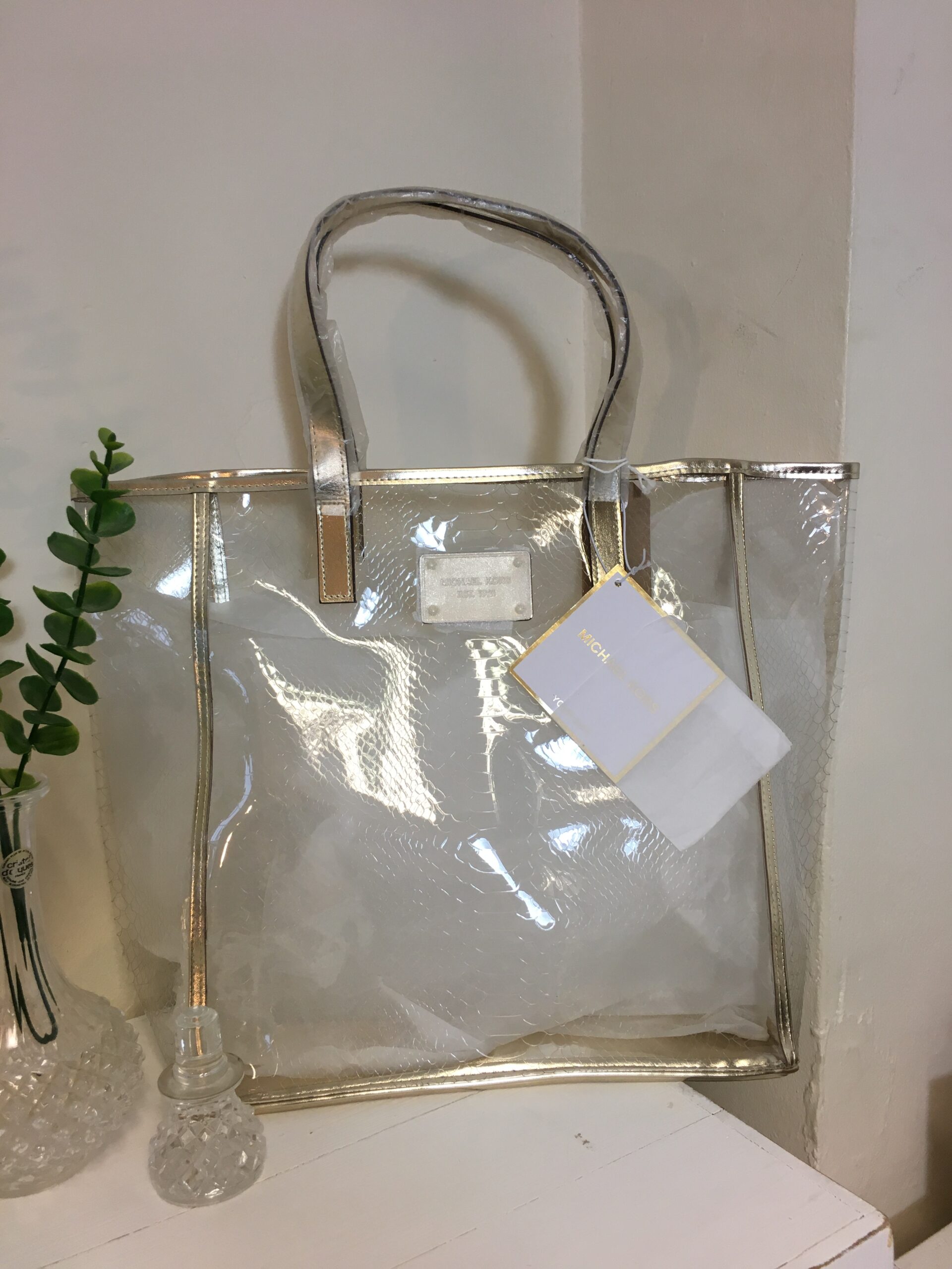 Michael Kors clear tote bag | Flutterby's Boutique