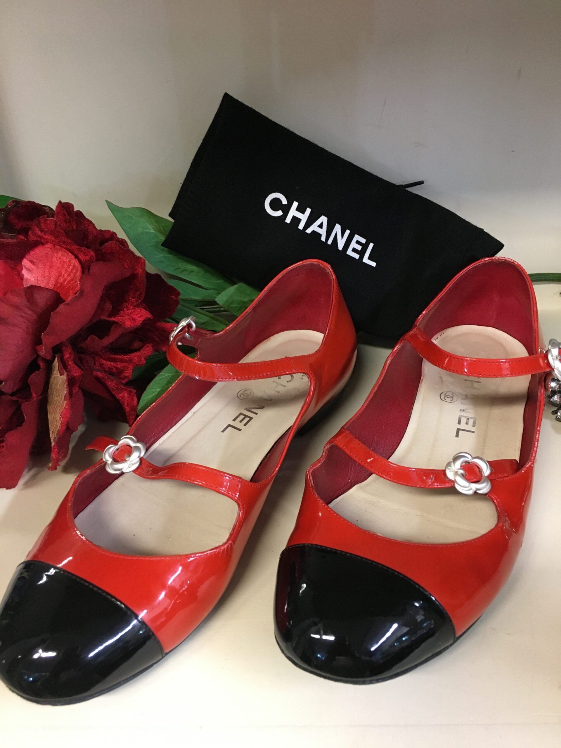 Chanel Shoes, Chanel Jeans Flower Mules Women Heels Shoes, Size 41 EU 8 1/2  US.